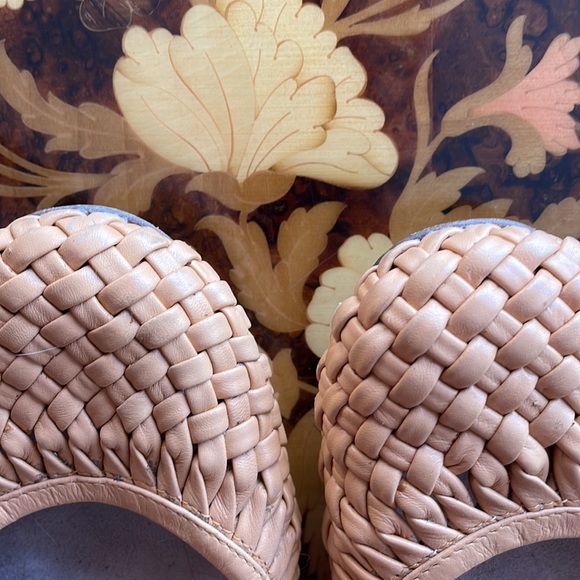 BLOCH ballet chic peach woven leather flats sz5.5 sz36 - Picture 3 of 7